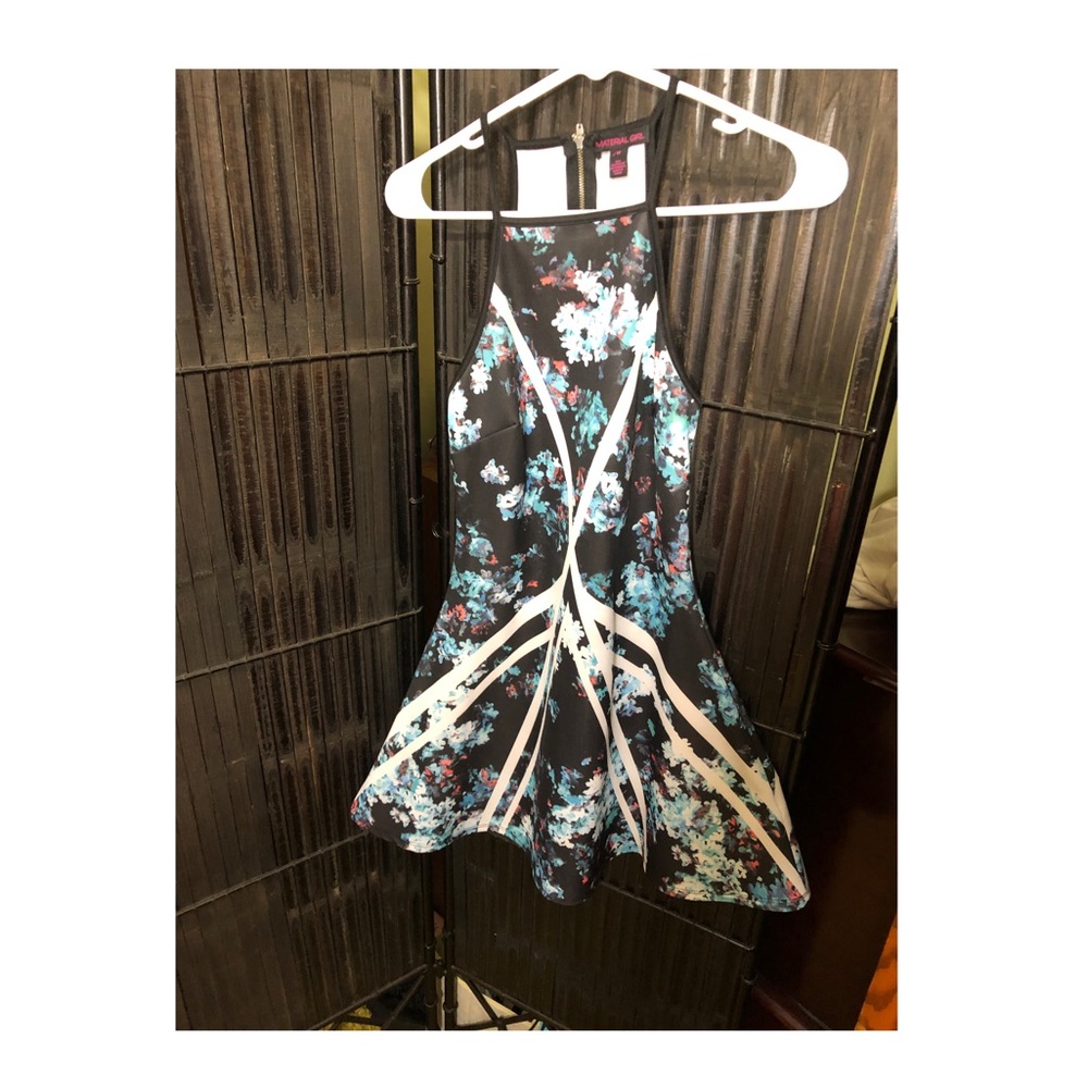 Black Dress w flowers size M from Material Girl